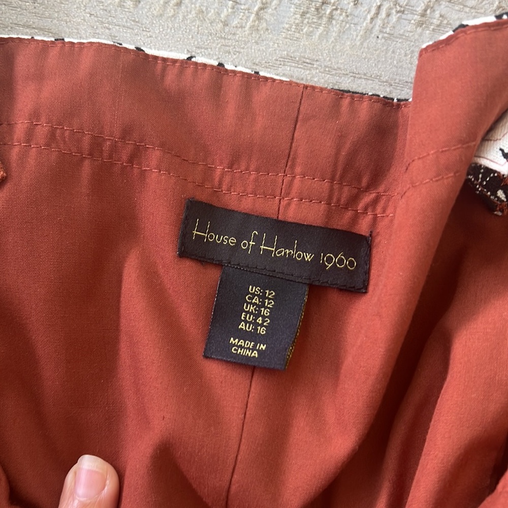 House of Harlow 1960 Floral Jumpsuit in Rust and Black - Picture 5 of 6